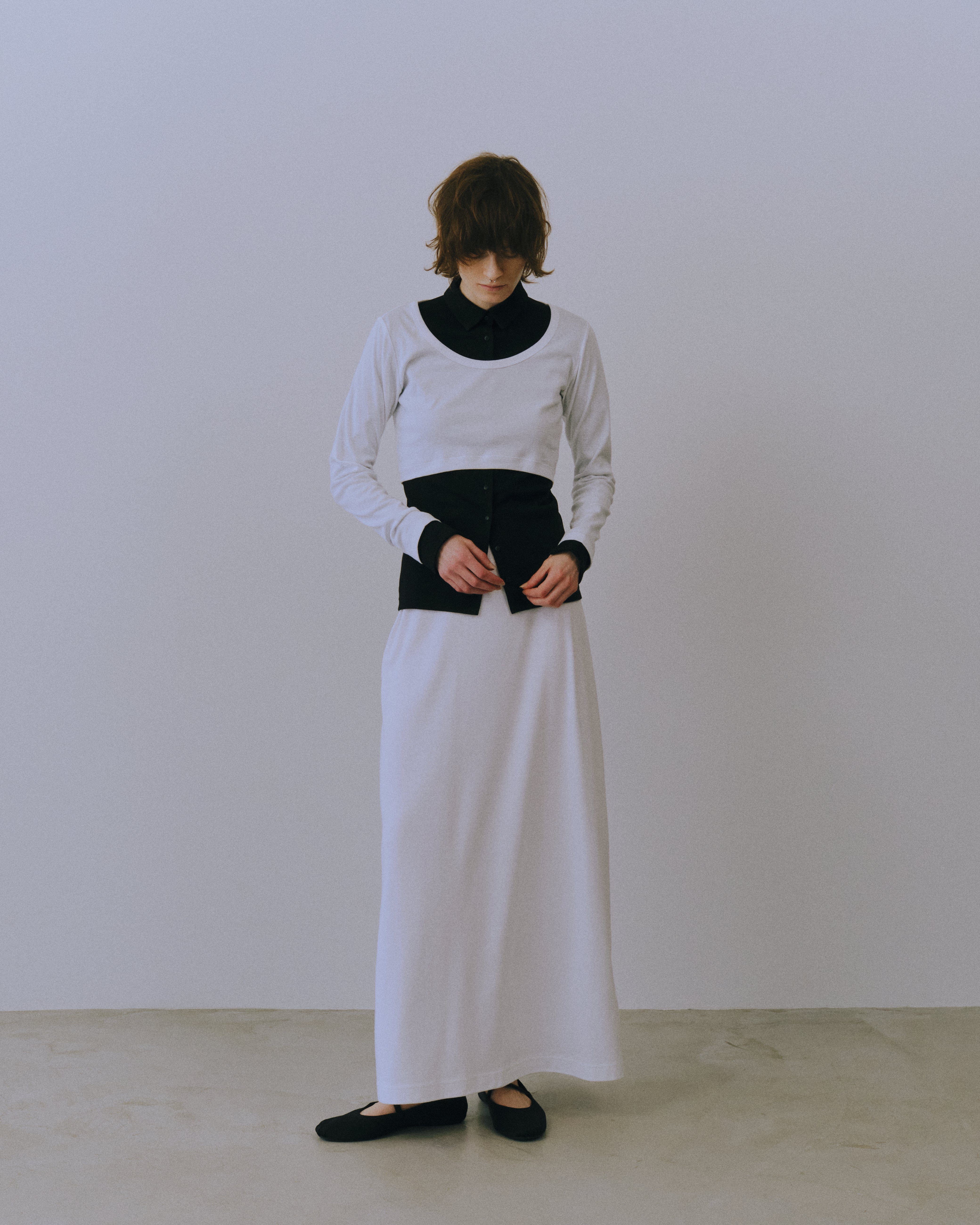 COTTON RIB SHORT LENGTH L/S T-SHIRT（コットンフライス