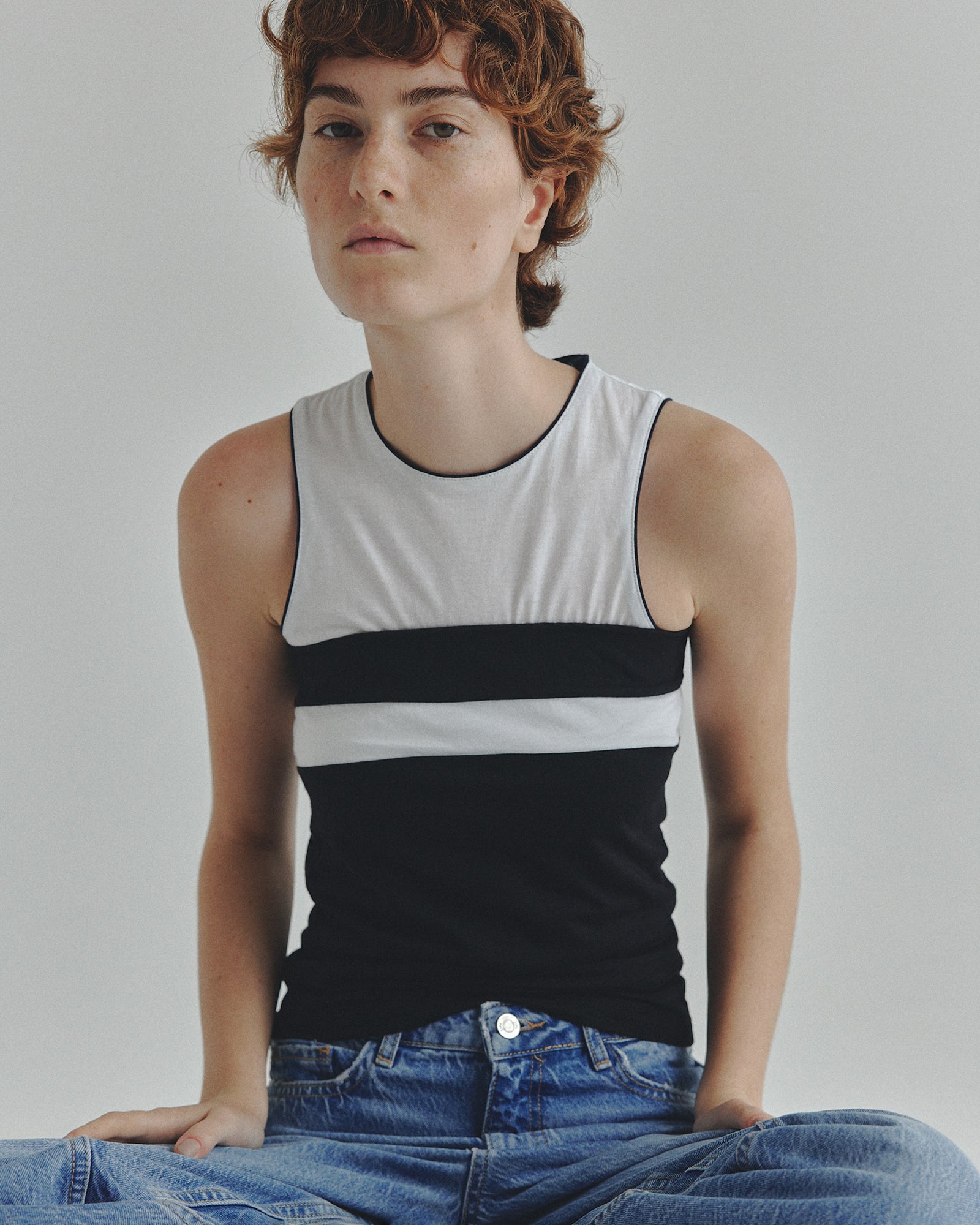 トップス BICOLOR TANK TOP UNOF Serenata Tunic & Tank