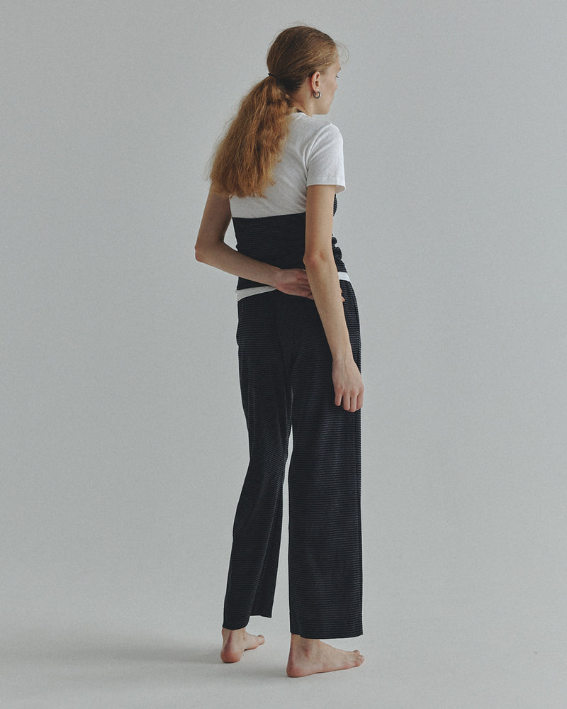 BORDER WIDE PANTS（ハーフミラノリブボーダーワイドパンツ）の通販｜onit（オニット）OFFICIAL ONLINE STORE