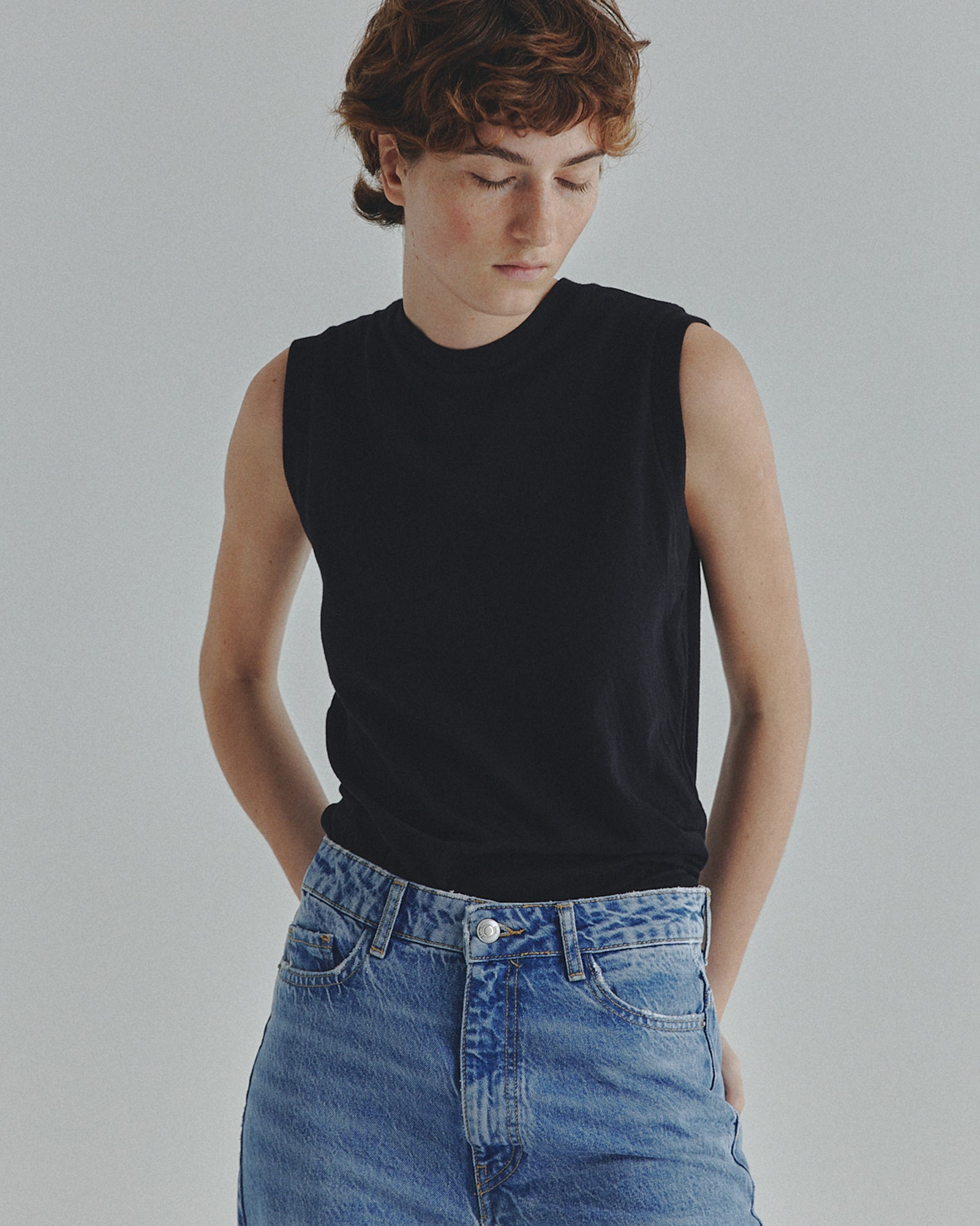 DOUBLE GAUZE TANK TOP（ダブルガーゼノースリーブTシャツ）の