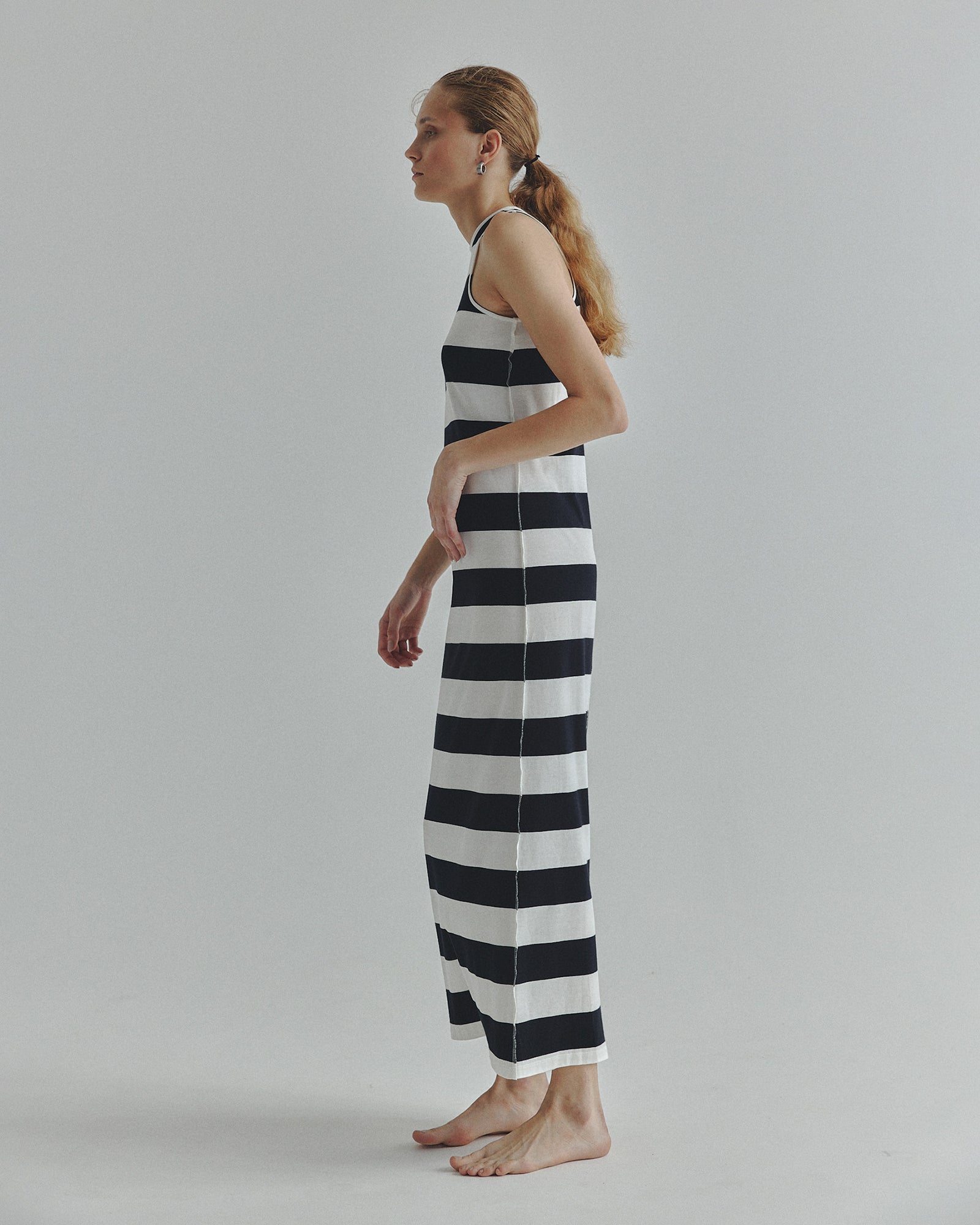 WIDE BORDER AMERICAN SLEEVE DRESS（ワイドボーダーアメスリ