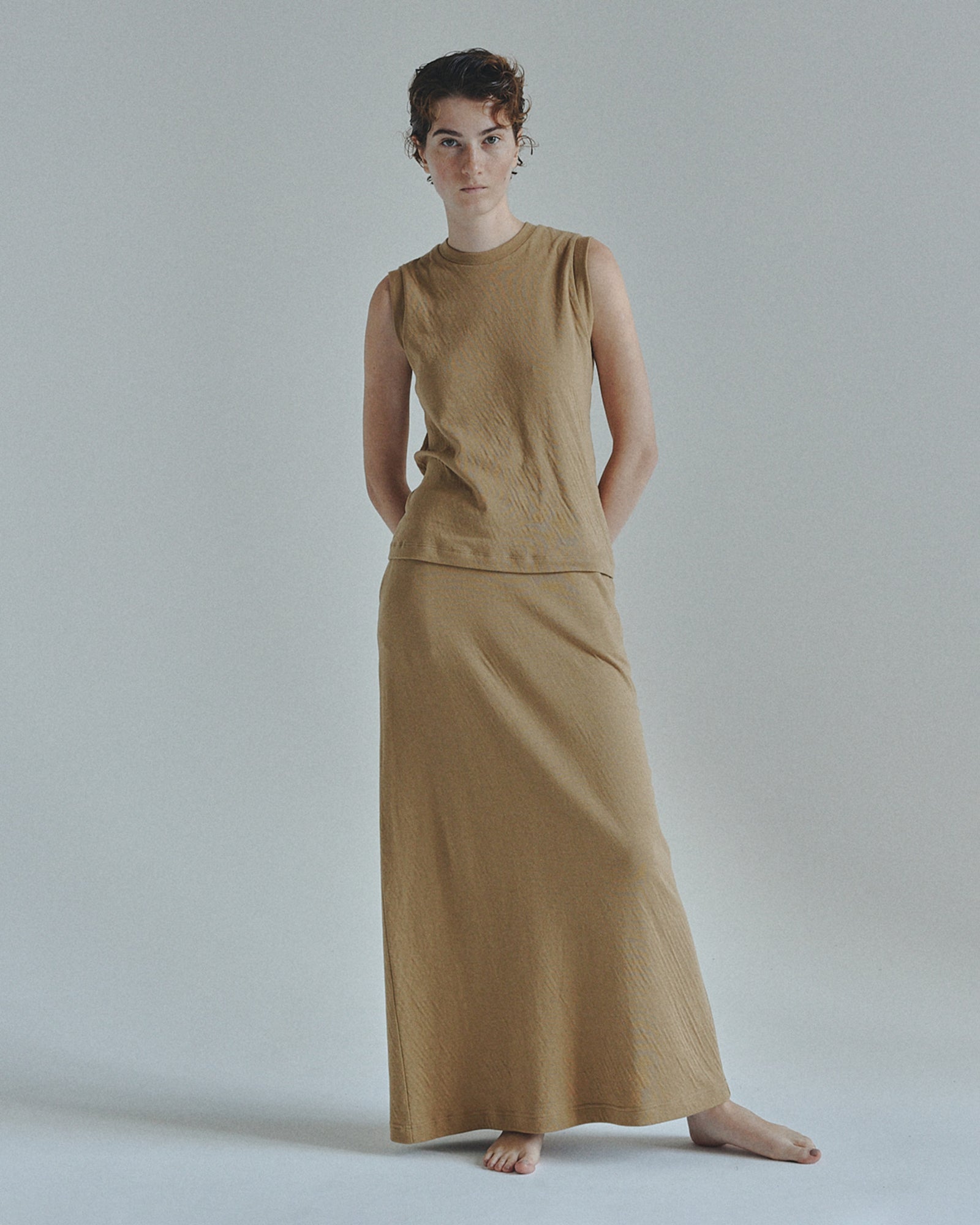 onit オニット ニットロングスカート COTTON RIB TIGHT LONG SKIRT（コットンフライスロングスカート