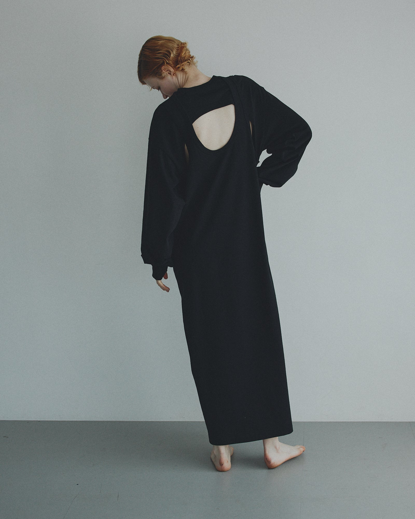 onit オニット　COTTON BACK DESIGN L/S DRESS COTTON BACK DESIGN L/S DRESS（BD天竺バックデザインワンピース