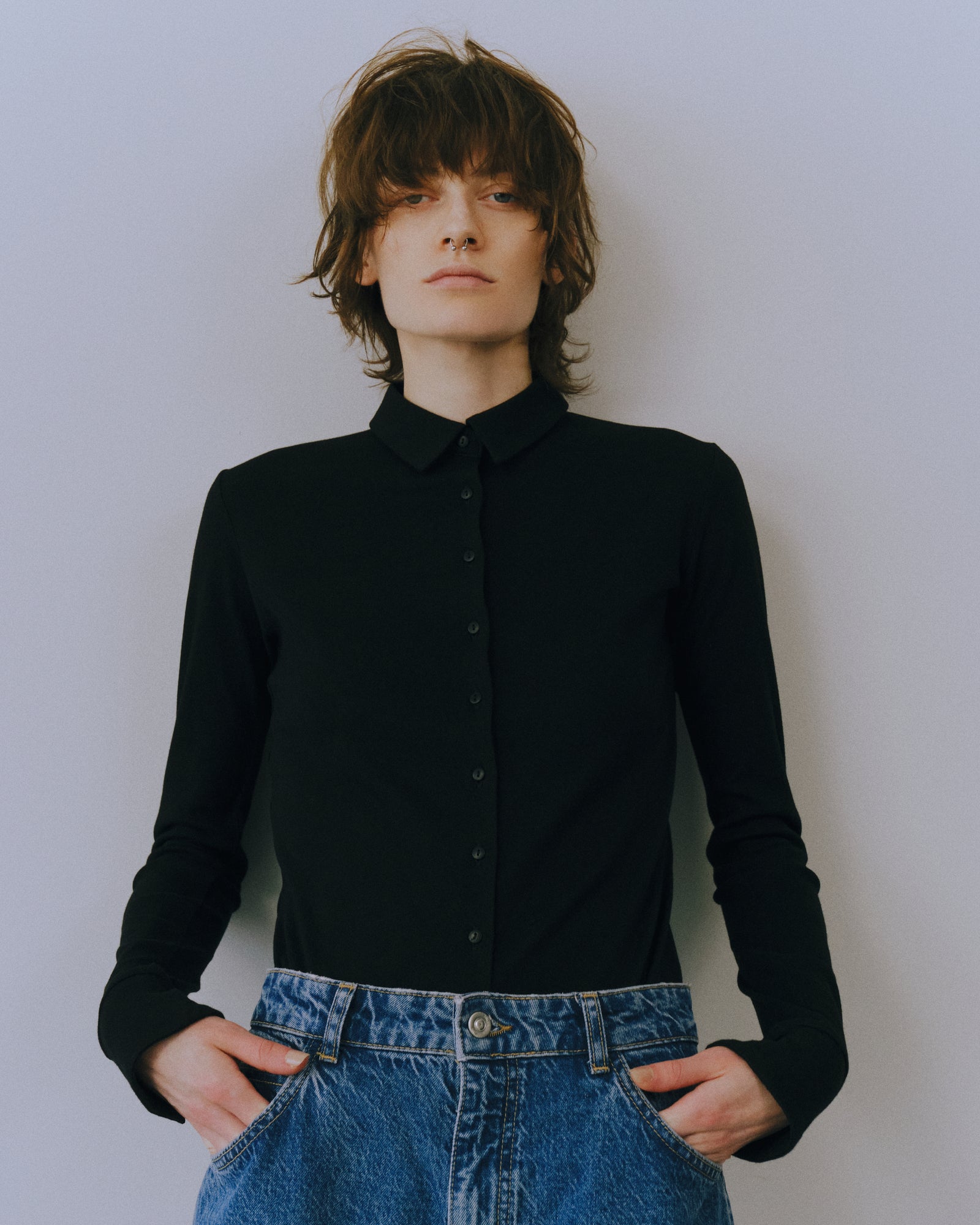 ブラウス シャツ ONIT COTTON RIB TIGHT SHIRTS 25SSON188：シャツ レディース ONIT COTTON RIB TIGHT SHIRTS 25SSON188：シャツ（シャツ