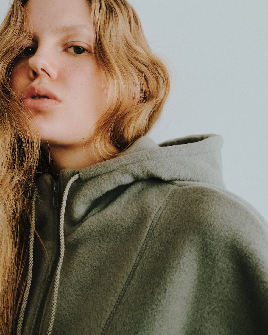 RECYCLING FLEECE W ZIP UP TOPS（リサイクリングフリースダブルジップ