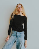 COTTON RIB BOAT-NECK L/S T-SHIRT（コットンフライスリブボートネックロングスリーブTシャツ）｜ONIT（オニット）OFFICIAL ONLINE STORE