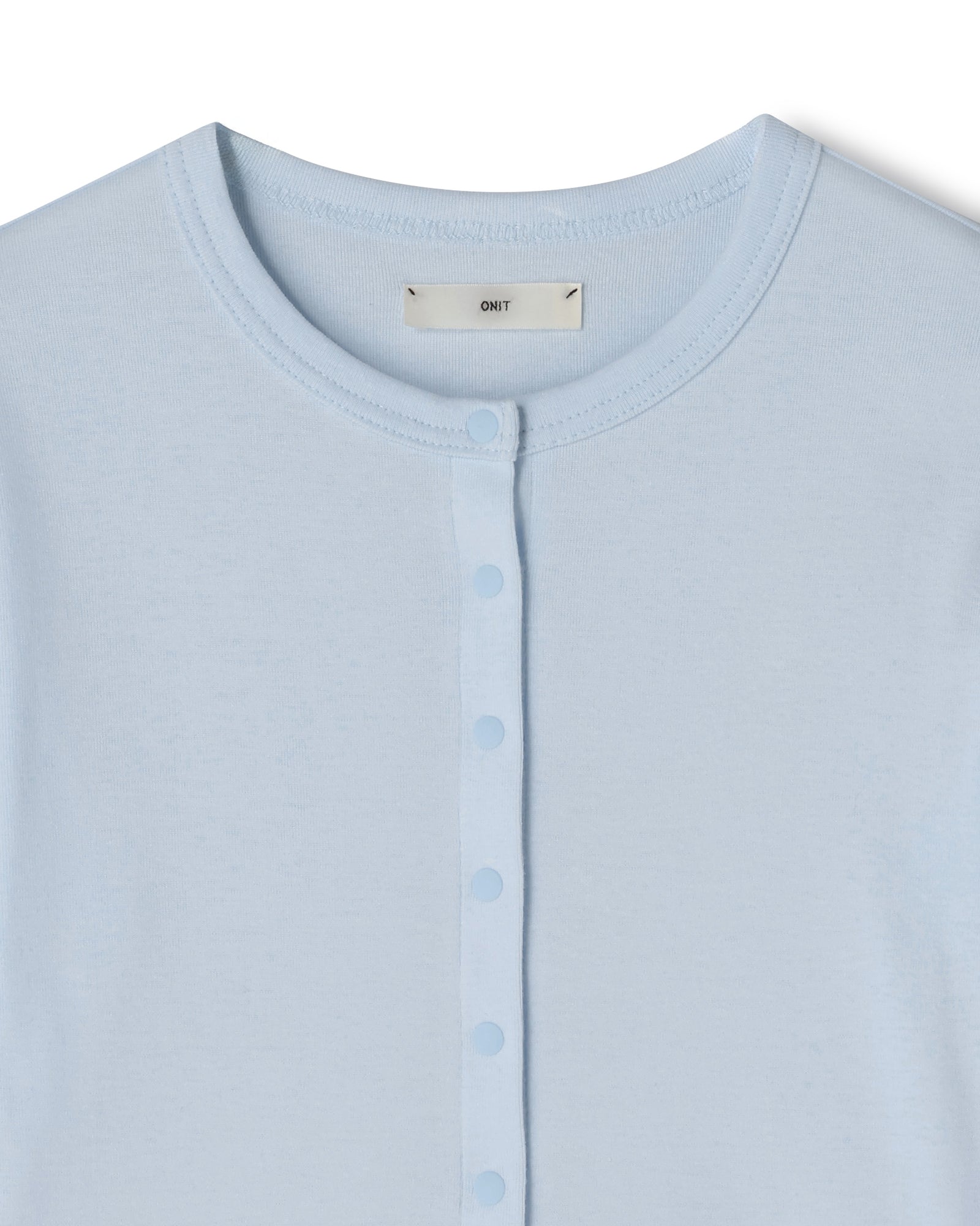 COTTON RIB BUTTON CARDIGAN（コットンフライスドットボタン