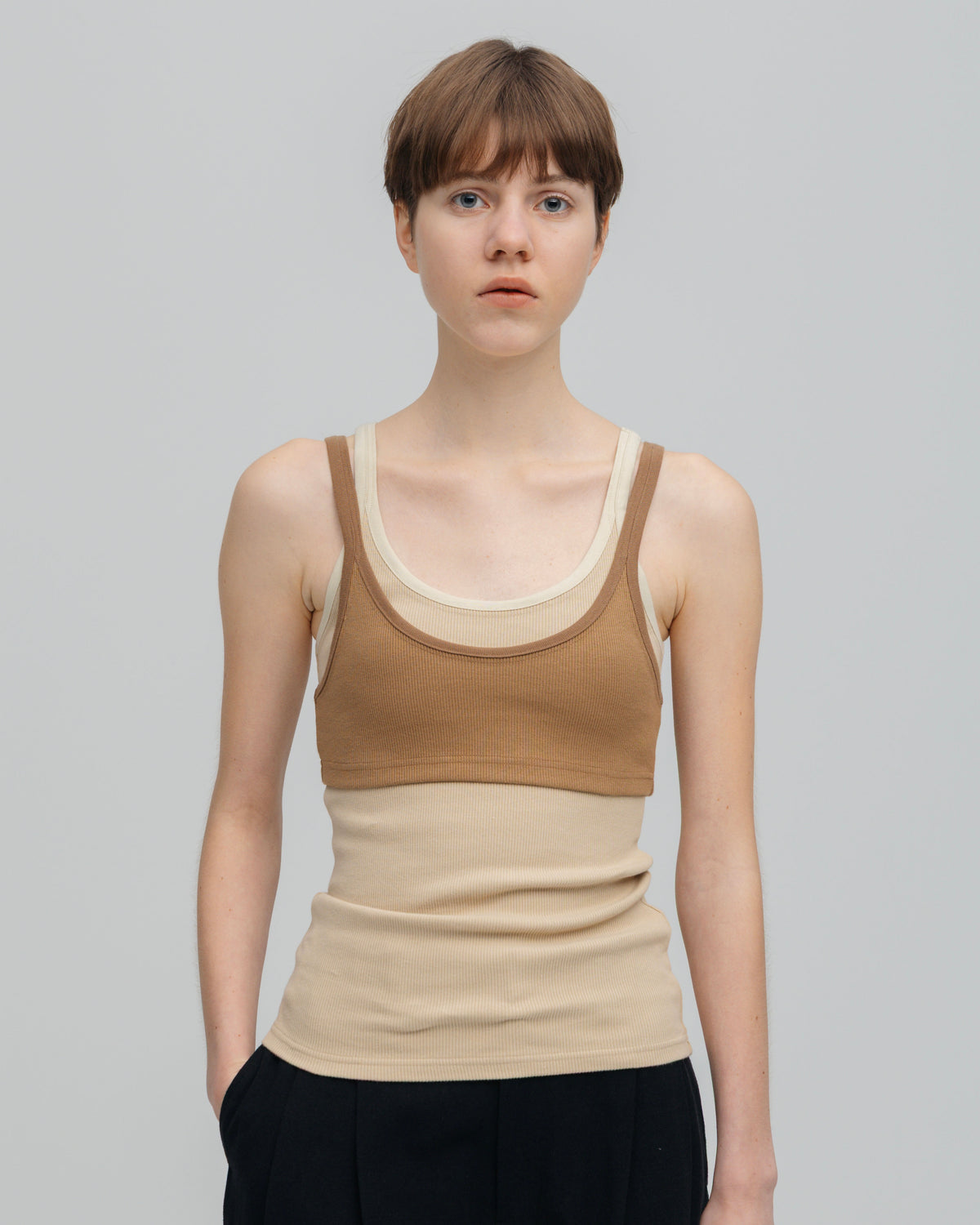 THESHISHIKUI ニットキャミ P.PINK タンクトップ KNIT CAMI / P.PINK – SHISHIKUI