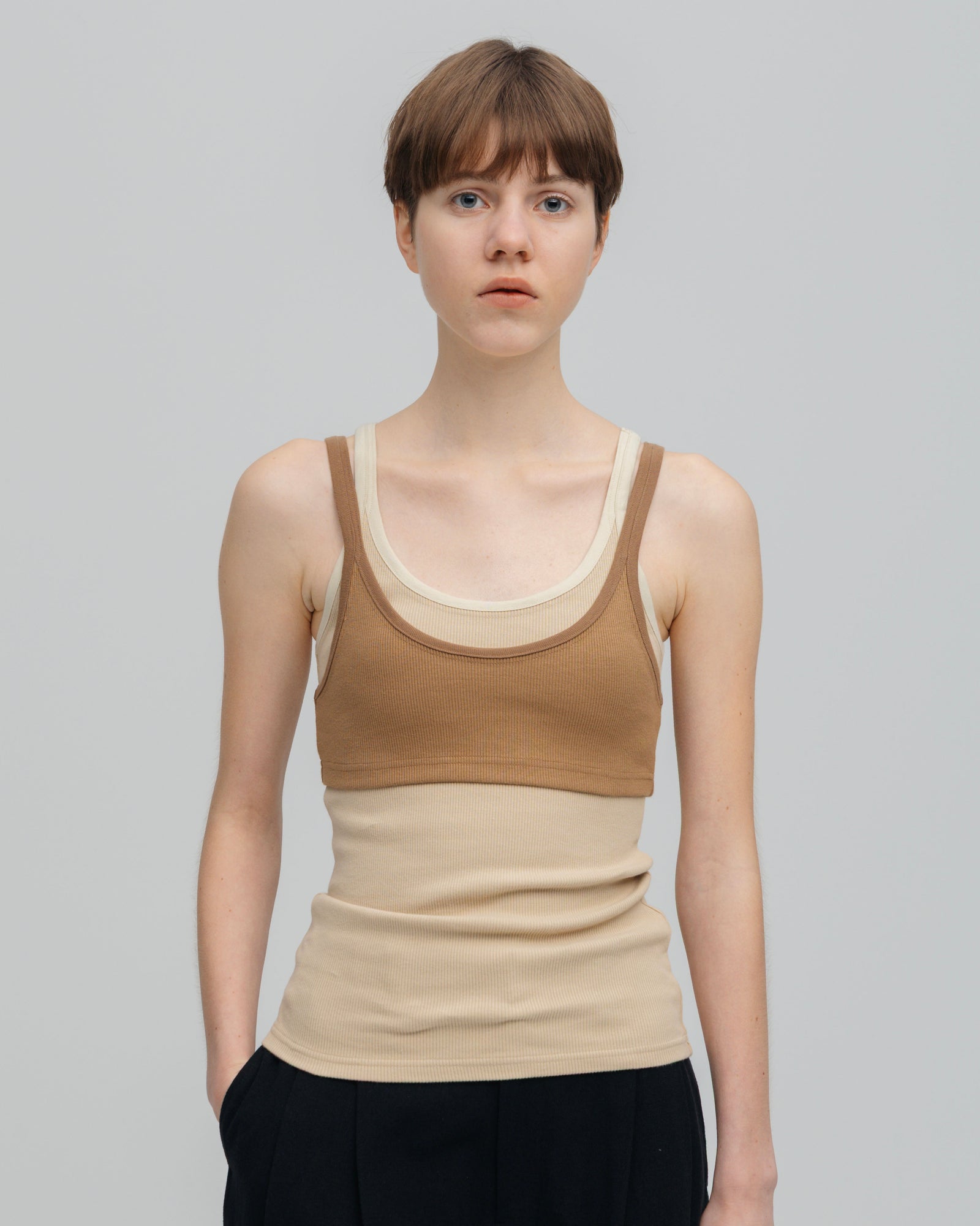 RIB LAYERED TANK TOP（ベアテレコレイヤードタンク）｜ONIT（オニット