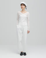 SHEER COTTON SLIT SLEEVE T-SHIRTS（シアーコットンカシュクールトップス）｜ONIT（オニット）OFFICIAL ONLINE STORE