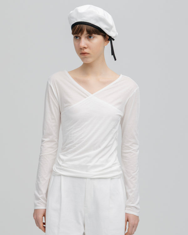 onit ディープVネックロングスリーブTシャツ（グレー） シップス SHIPS 【SHIPS別注】onit:〈洗濯機可能〉ディープ Vネック