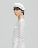 SHEER COTTON SLIT SLEEVE T-SHIRTS（シアーコットンカシュクールトップス）｜ONIT（オニット）OFFICIAL ONLINE STORE