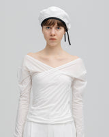 SHEER COTTON SLIT SLEEVE T-SHIRTS（シアーコットンカシュクールトップス）｜ONIT（オニット）OFFICIAL ONLINE STORE