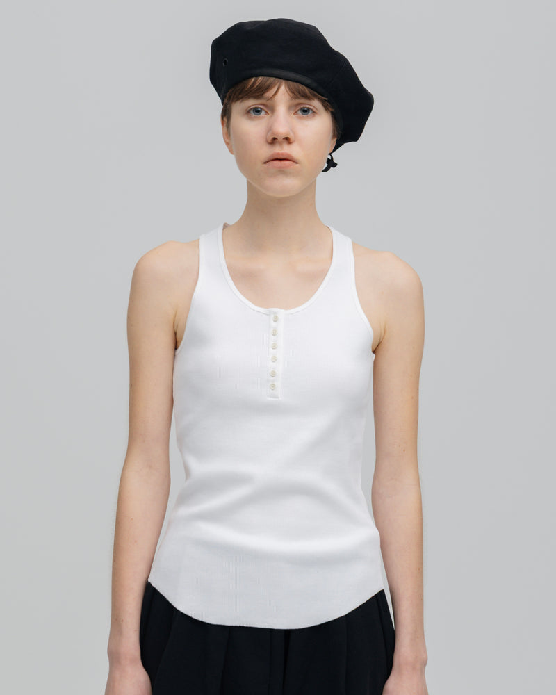 RIB HENRY NECK TANK TOP （ベアテレコヘンリーネックタンク）｜ONIT
