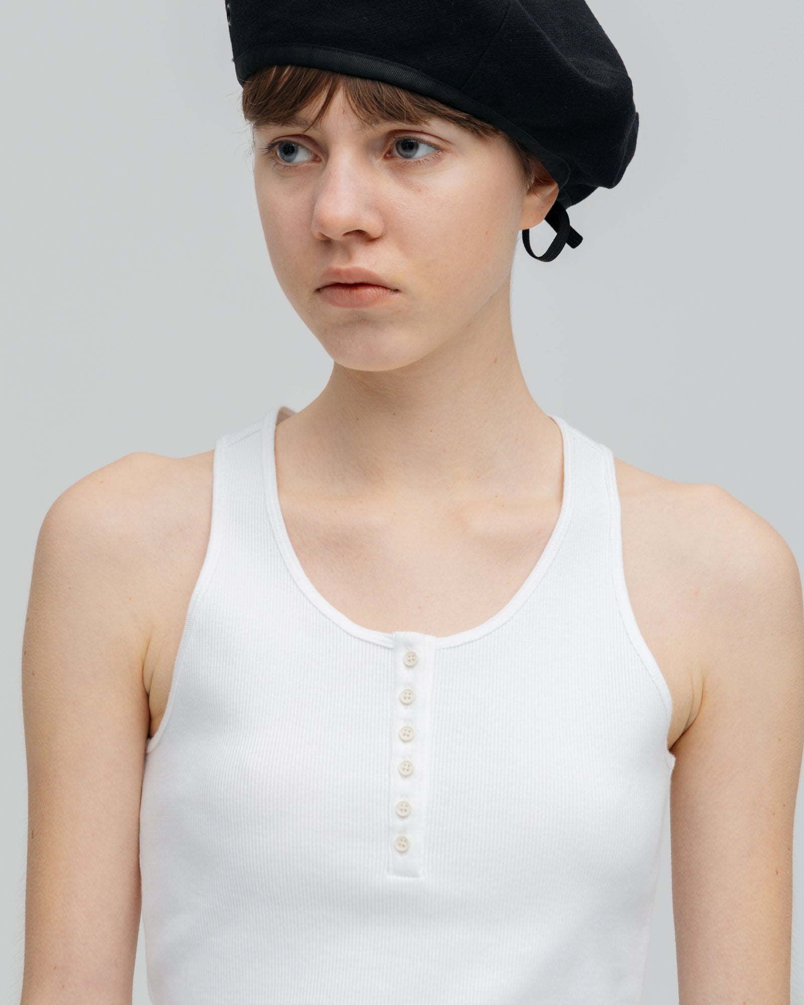 RIB HENRY NECK TANK TOP （ベアテレコヘンリーネックタンク）｜ONIT