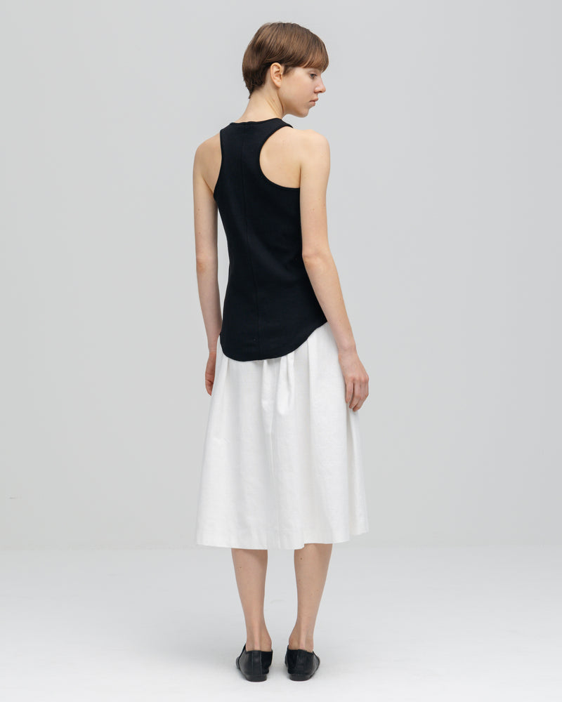HOPSACK TUCK FLARE SKIRT（ホップサックタックフレアスカート）｜ONIT