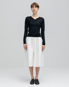 SHEER COTTON SLIT SLEEVE T-SHIRTS（シアーコットンカシュクールトップス）｜ONIT（オニット）OFFICIAL ONLINE STORE