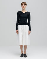 SHEER COTTON SLIT SLEEVE T-SHIRTS（シアーコットンカシュクールトップス）｜ONIT（オニット）OFFICIAL ONLINE STORE