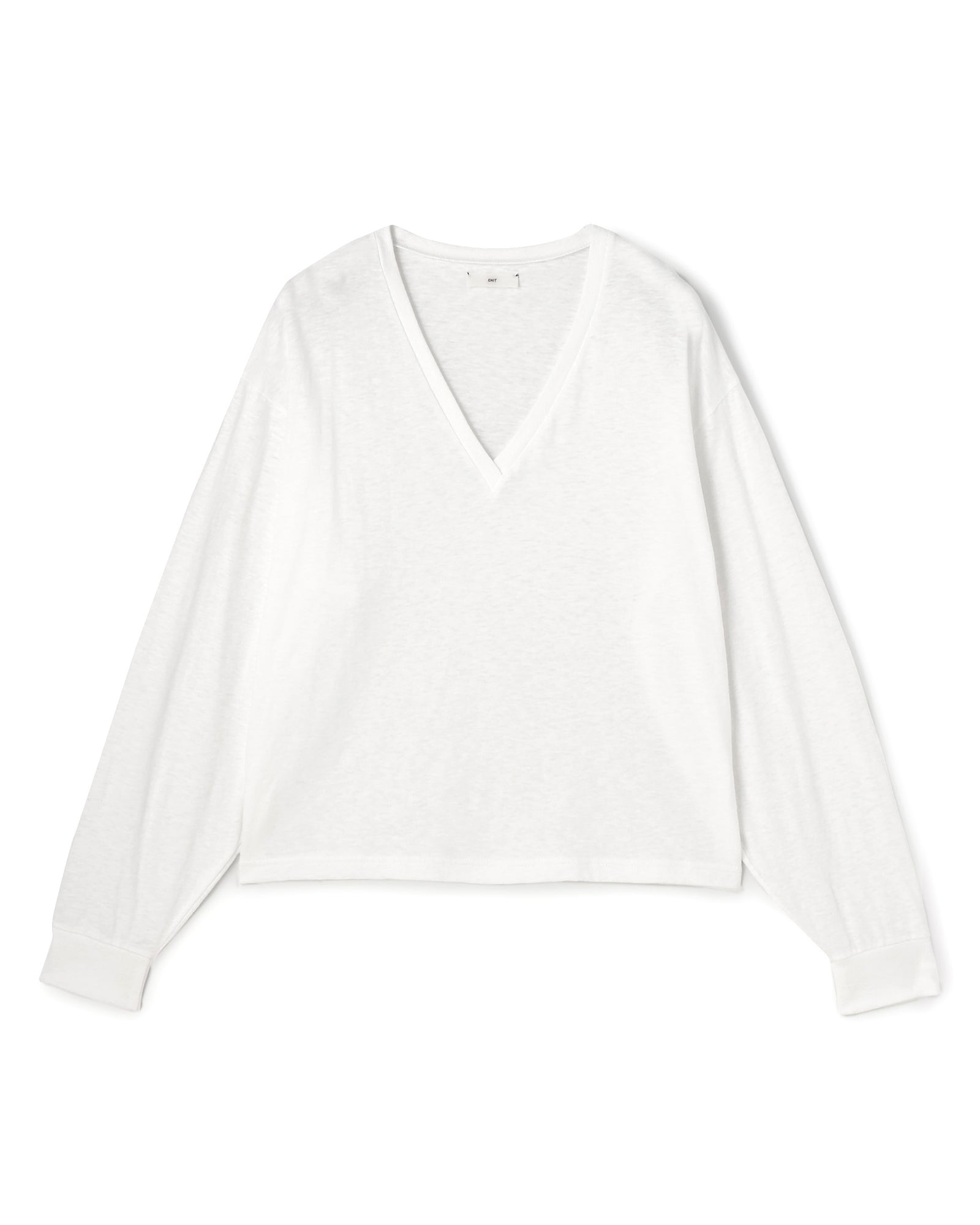100％本物 ROUGH COTTON DEEP V-NECK L/S T-SHITS（ラフコットディープV トップス