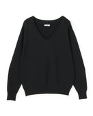 MILANO RIB KNIT DEEP V-NECK L/S T-SHITS（ミラノリブニットディープＶネックロングスリーブトップス）｜onit（オニット）OFFICIAL ONLINE STORE