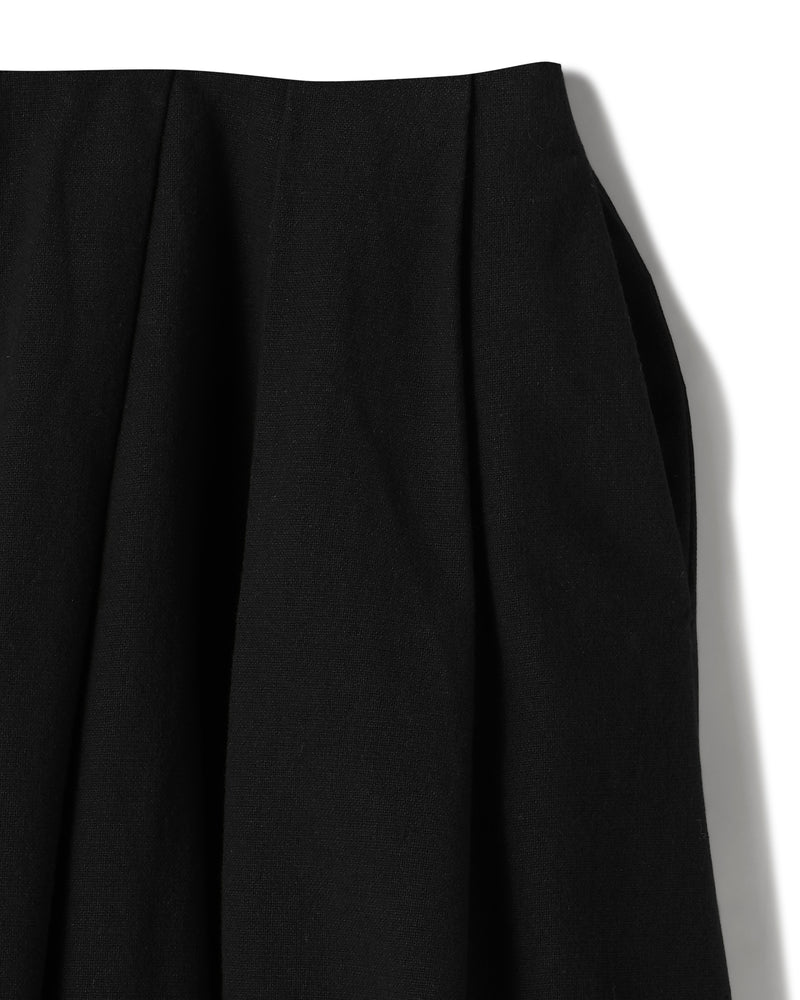 HOPSACK TUCK FLARE SKIRT（ホップサックタックフレアスカート）｜ONIT