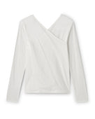 SHEER COTTON SLIT SLEEVE T-SHIRTS（シアーコットンカシュクールトップス）｜ONIT（オニット）OFFICIAL ONLINE STORE