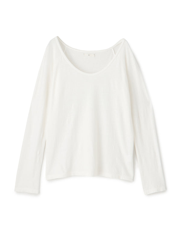 COTTON LINEN WIDE NECK LONG SLEEVE T-SHIRT（コットンリネンワイドネックロングスリーブTシャツ）の通販｜onit（オニット）OFFICIAL ONLINE STORE