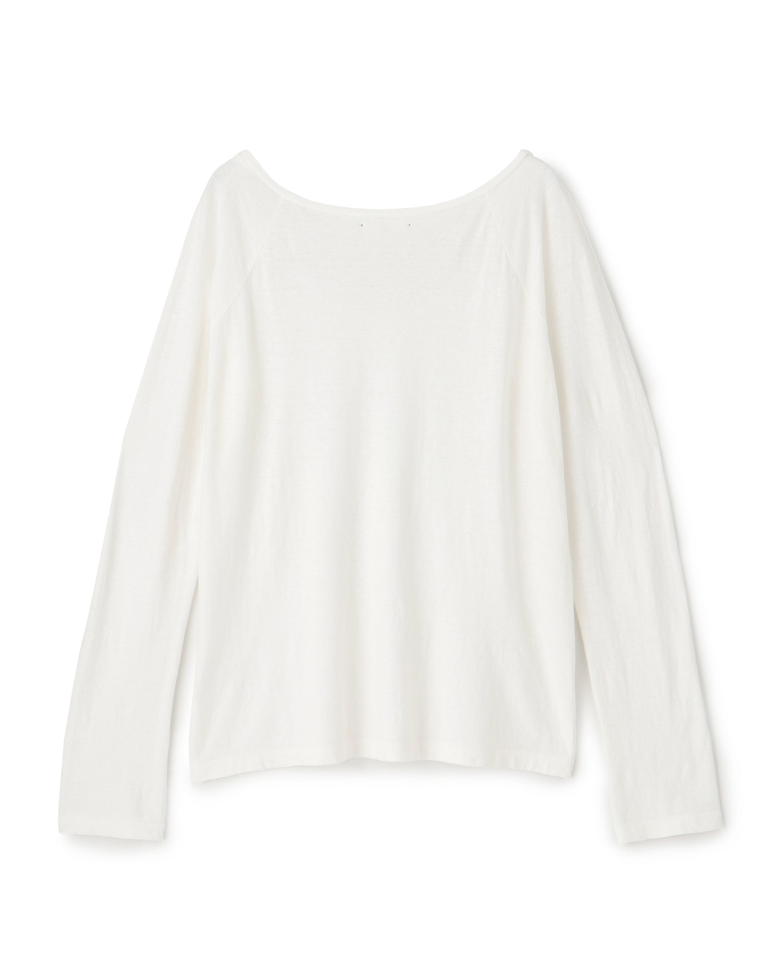 COTTON LINEN WIDE NECK LONG SLEEVE T-SHIRT（コットンリネン